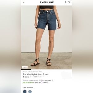 Everlane: The Way-High® Jean Short in Indigo